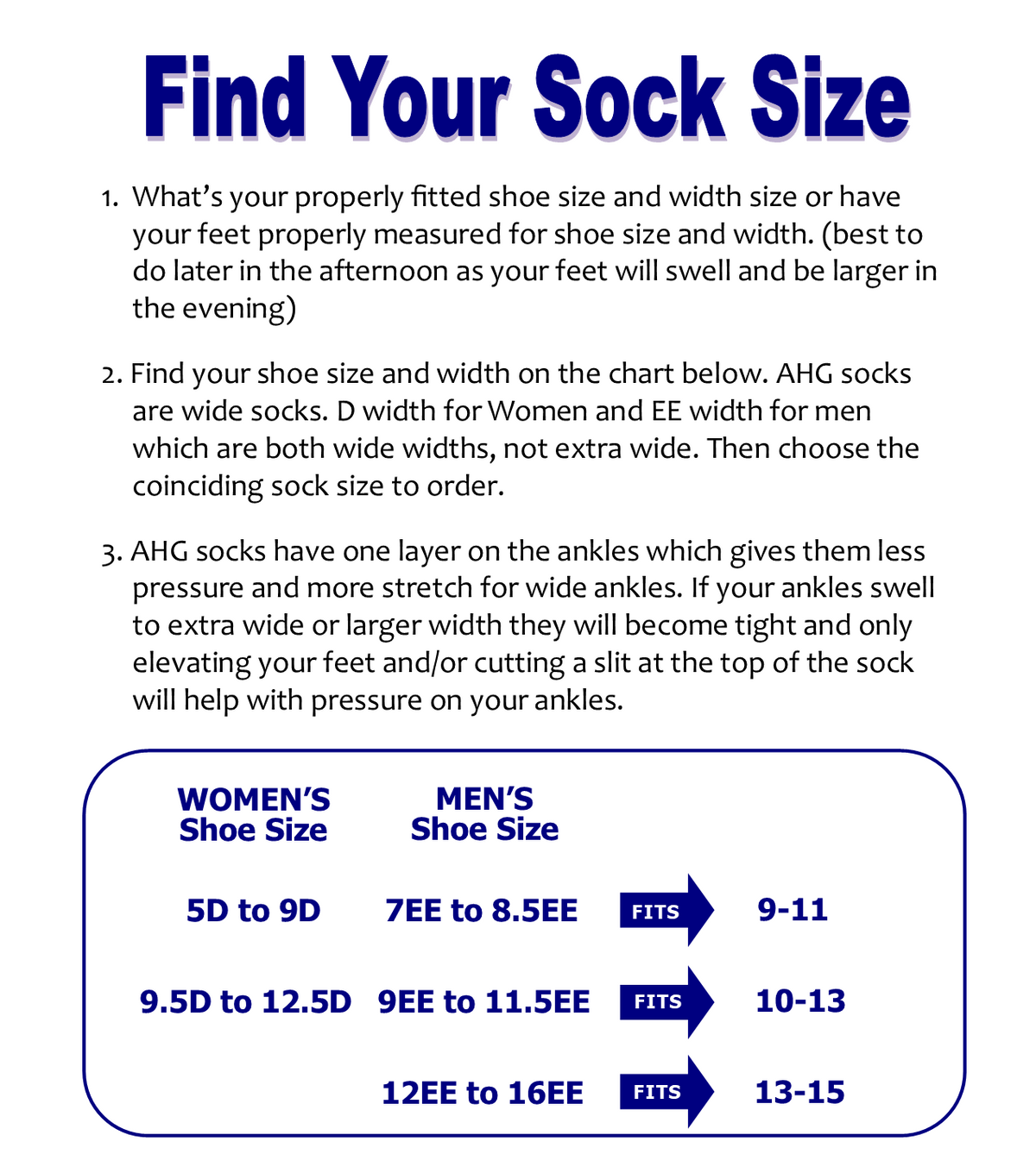 USA Diabetic Ankle Socks for Men and Women - Wide - Loose Top - With Free Shipping
